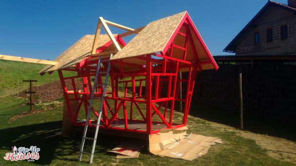 kids playhouse roof framework