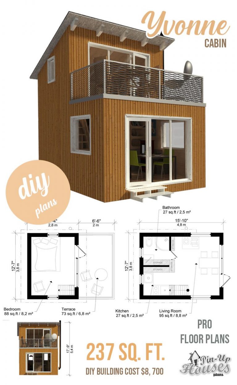 The 27 Best Small Cabin Plans (Garden Shed Plans, Micro Cottages, Small ...