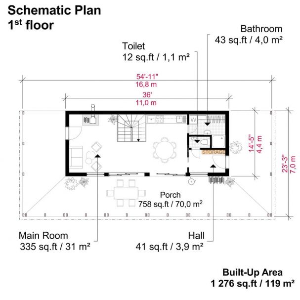 Small House Plans with Wrap Around Porch