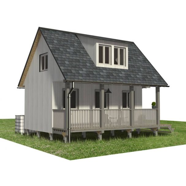 Small Cabin Plans with Loft and Porch