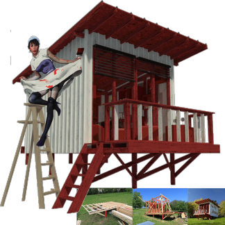 plans for DIY wooden cabin construction