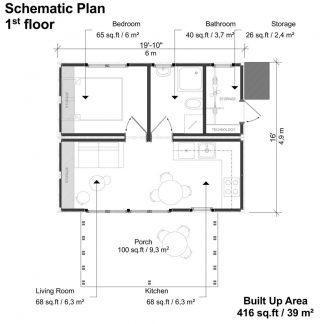 2 20 foot Shipping Container Home Floor Plans - Pin-Up Houses