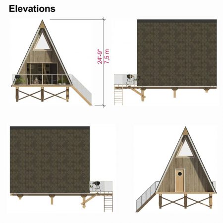 A-Frame Cabin Plans with Loft