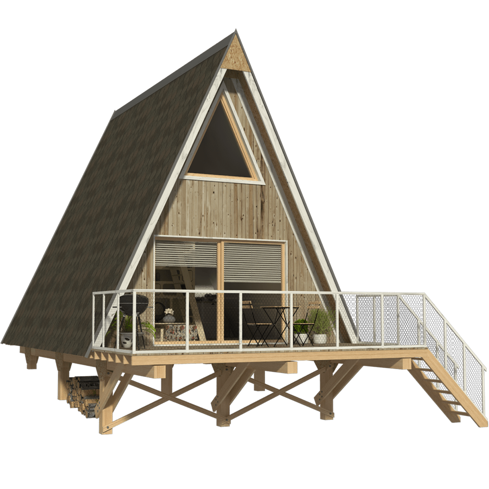 A-frame cabin blueprints, diy construction guide