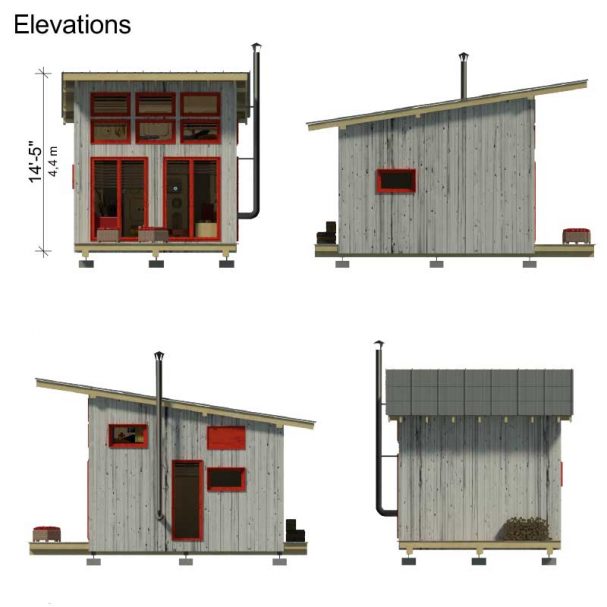 Beach Cottage Plans   Beach Tiny House Plans 607x607 