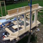 building small wooden stairs for a cabin