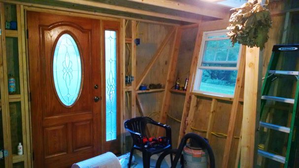 DIY cabin ann door
