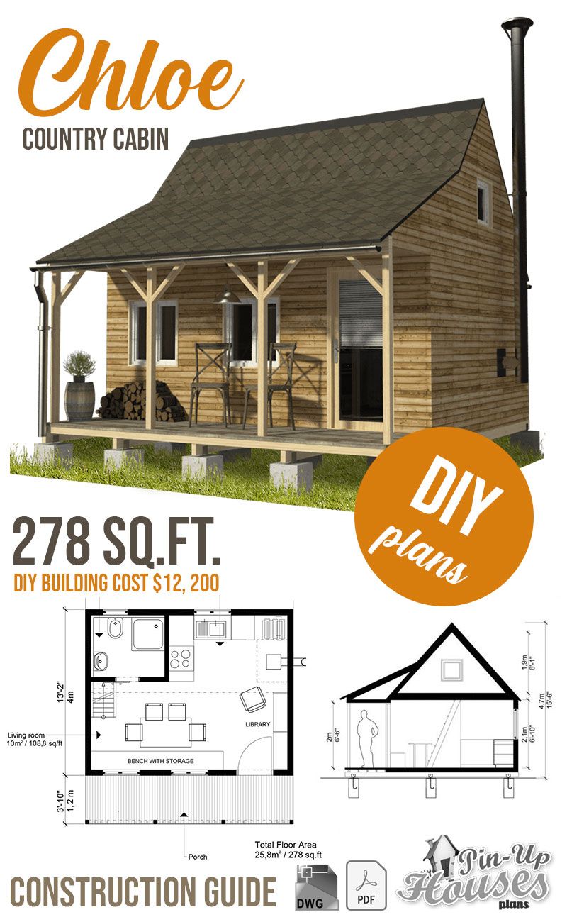 200 square ft cabin kits