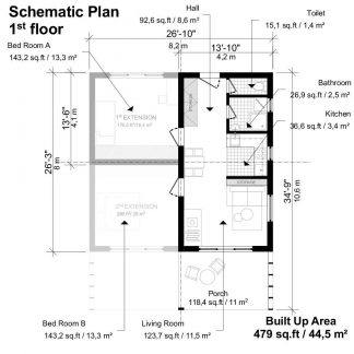 Expandable Small House Plans - Small Homes, Cabins, Pin-Up Houses