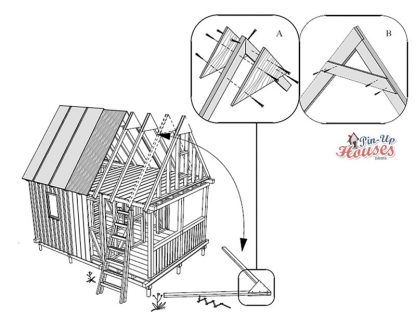 How To Build A Gable Roof | Gable Roof Structure | Roof Rafters | Small ...