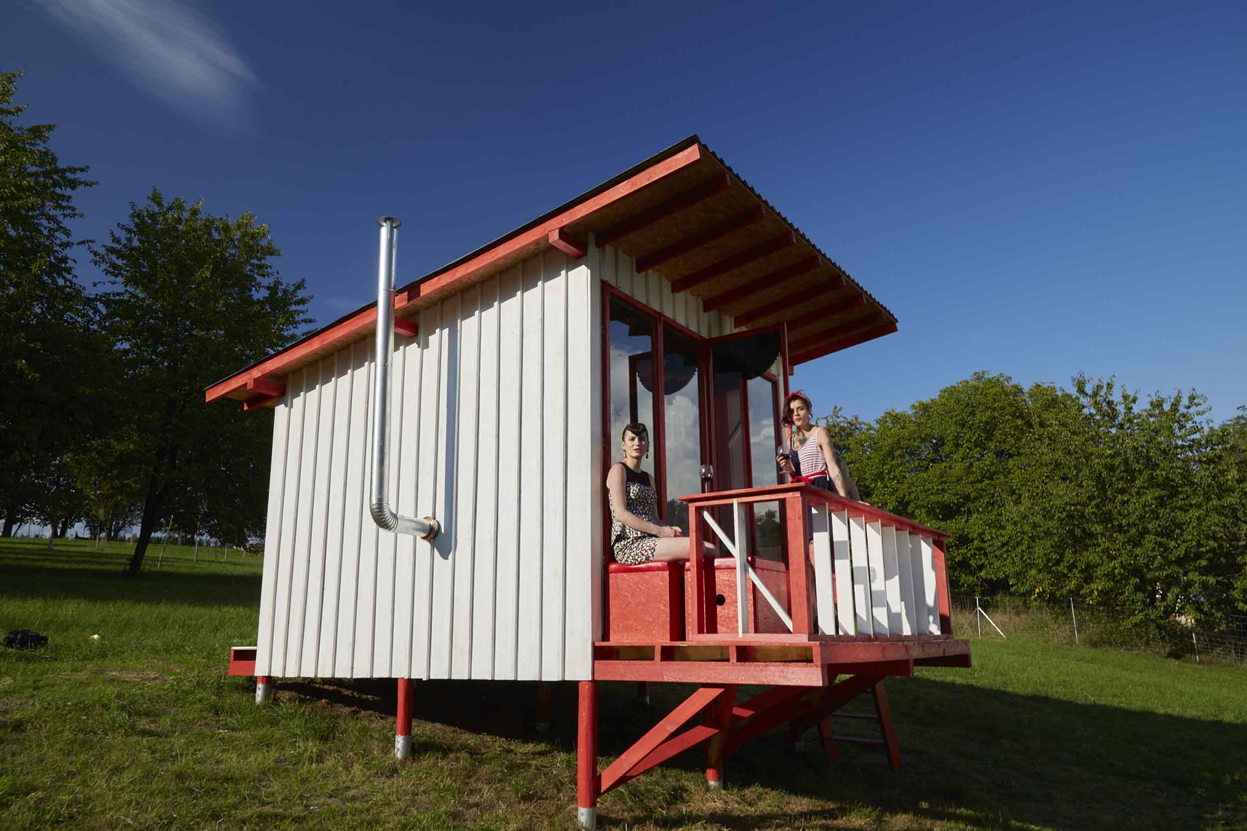 DIY cabin with porch