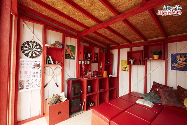 tiny houses kitchen and heater