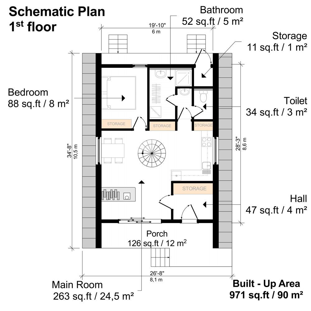 Modern A Frame House Floor Plans