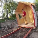 DIY tiny house construction window installation
