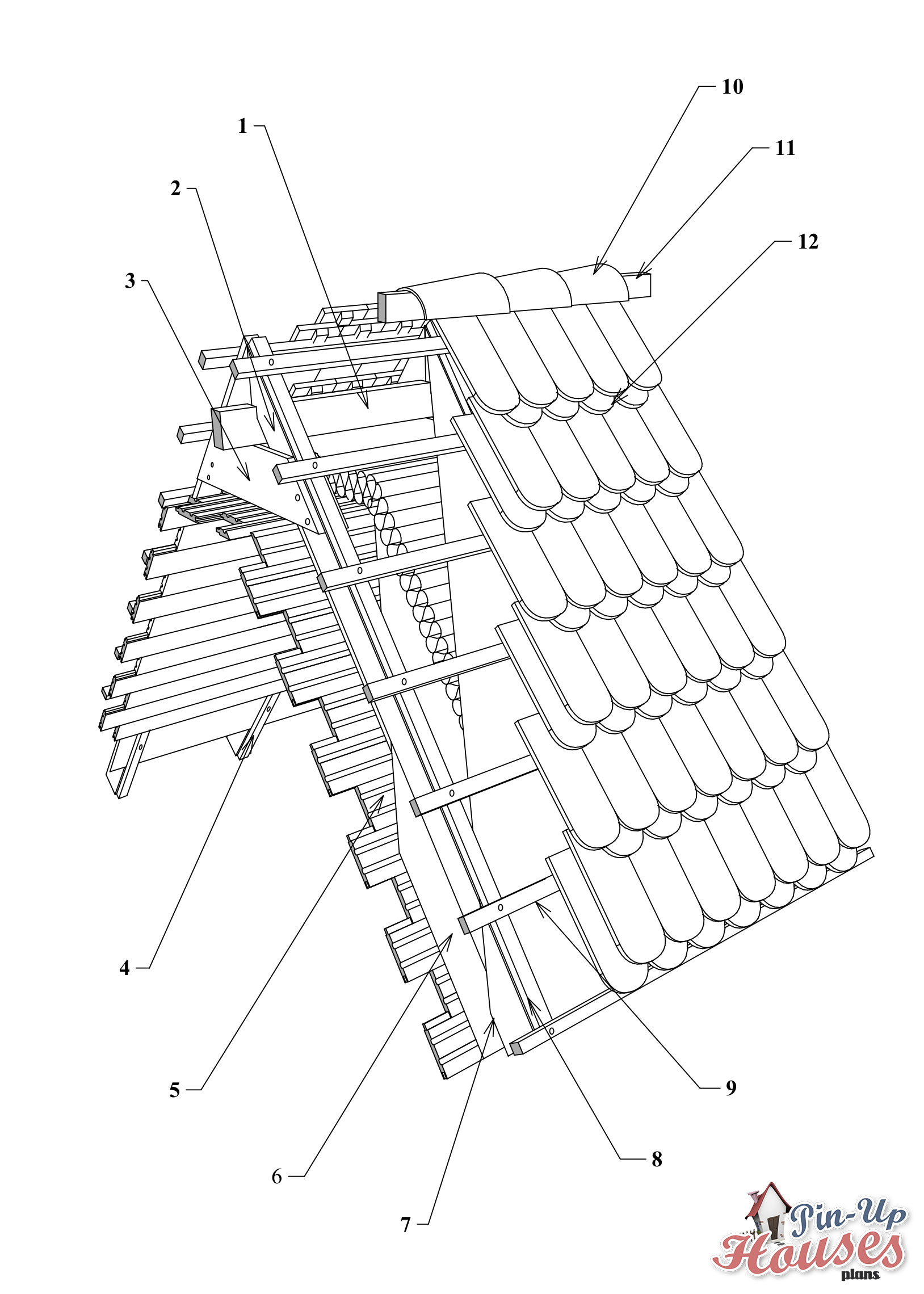 members of timber roof truss