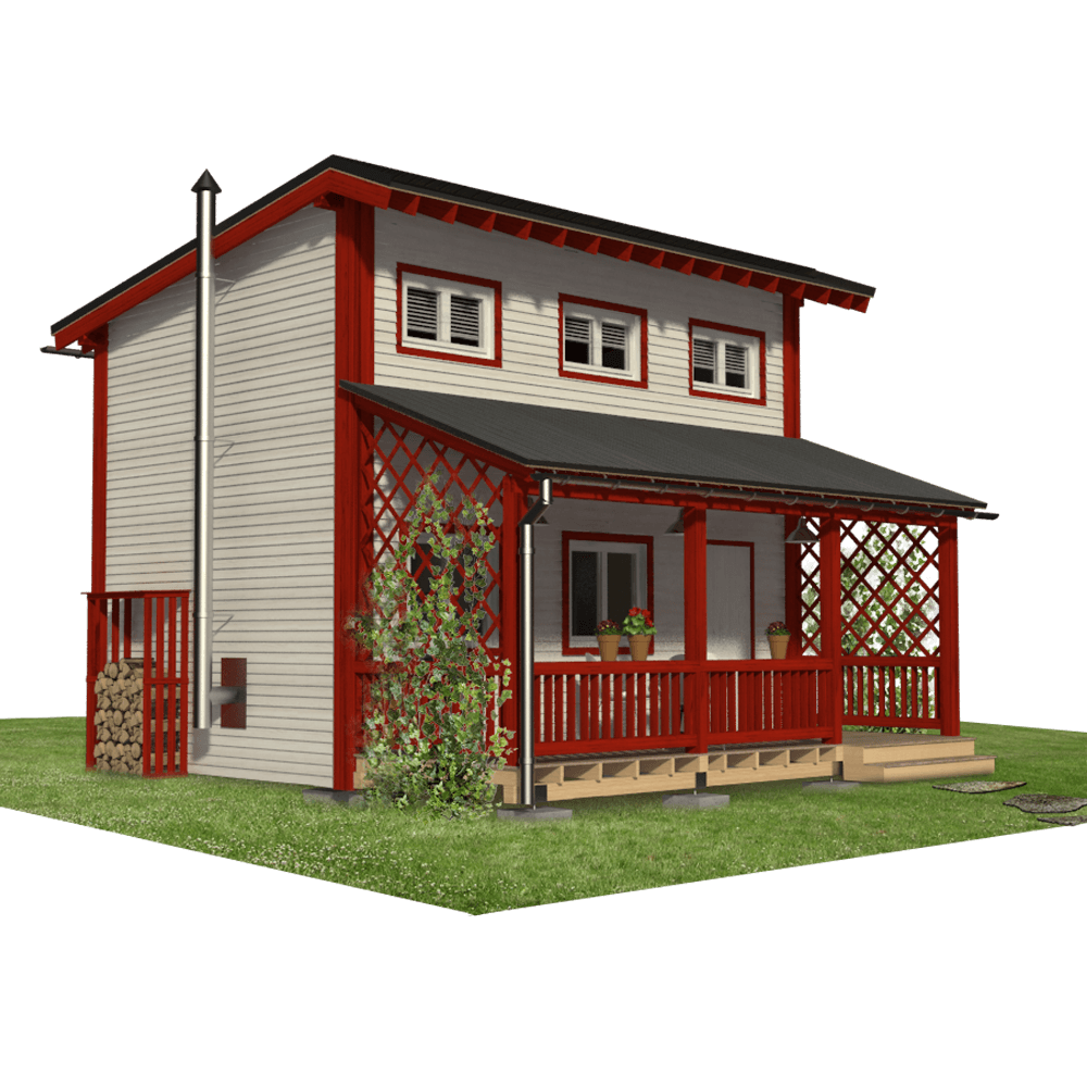 low budget simple two storey house design