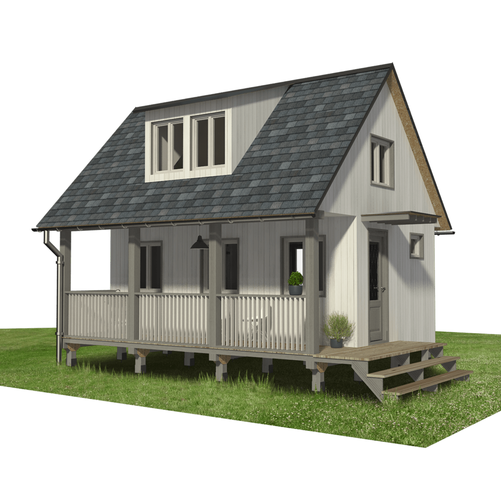 Small Cabin Plans with Loft and Porch