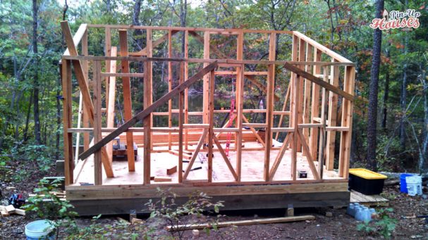 cabin wall framing