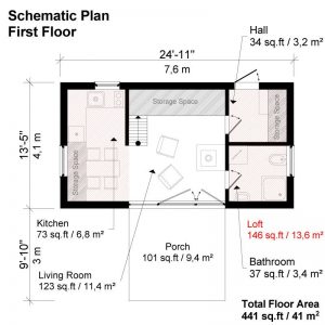 Two Bedroom Modern House Plans