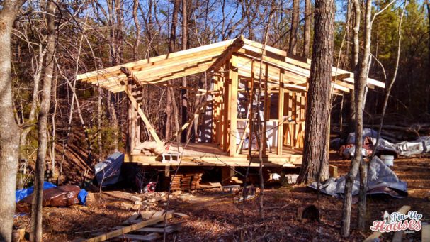 wood cabin frame