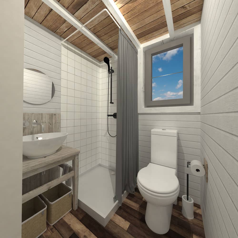 tiny house bathroom layout