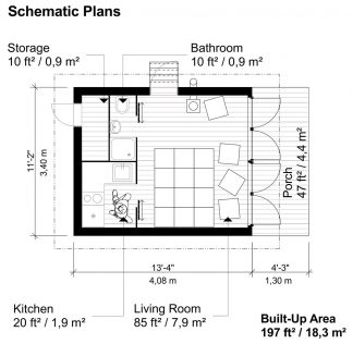 Small House Plans with Shed Roof