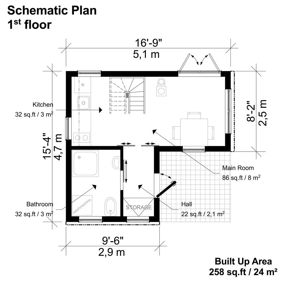 2 Bedroom Tiny House Floor Plans | House Plan Ideas