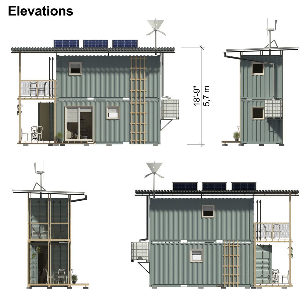 container ship home plans and construction details