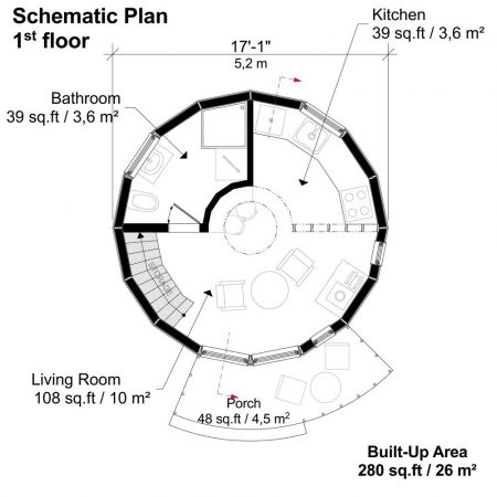 Two Story Round House Plans