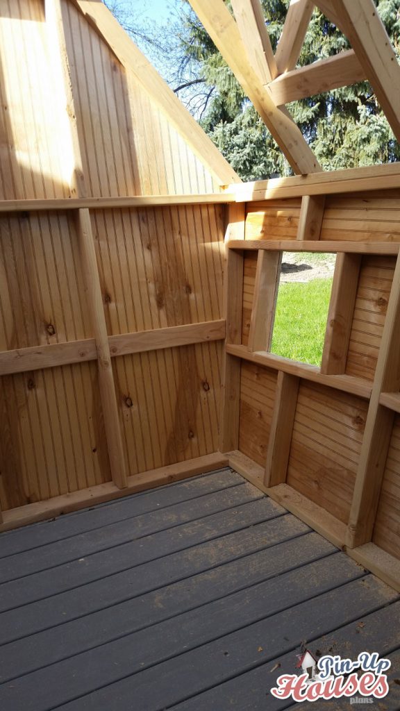 wooden playhouse for children building